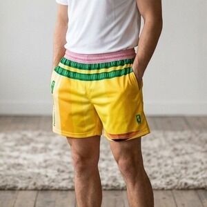 Baseball Lifestyle 101 Adult Pencil 5" Shorts, Medium, New